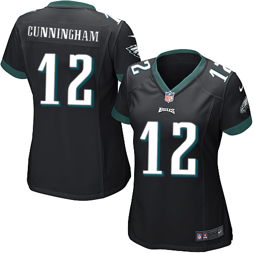 Women's Game Randall Cunningham Nike Jersey Black Alternate - #12 NFL Philadelphia Eagles